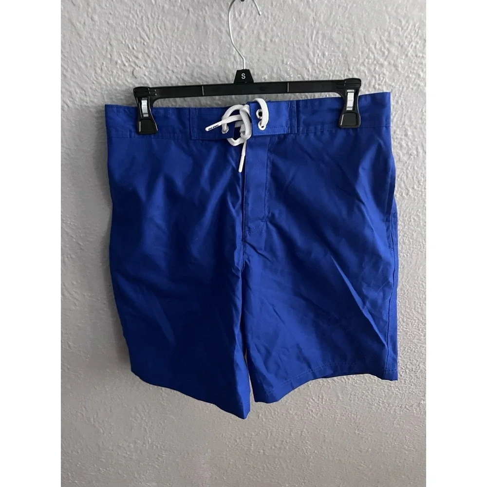 Lands End Mens Swim Trunk‎ Blue Size Small